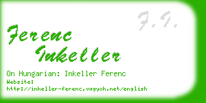 ferenc inkeller business card